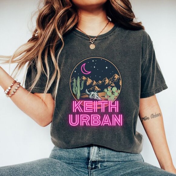 Samantha S Other - Keith Urban Neon Moon Shirt – Country Music Graphic Tee Western Retro Concert 90